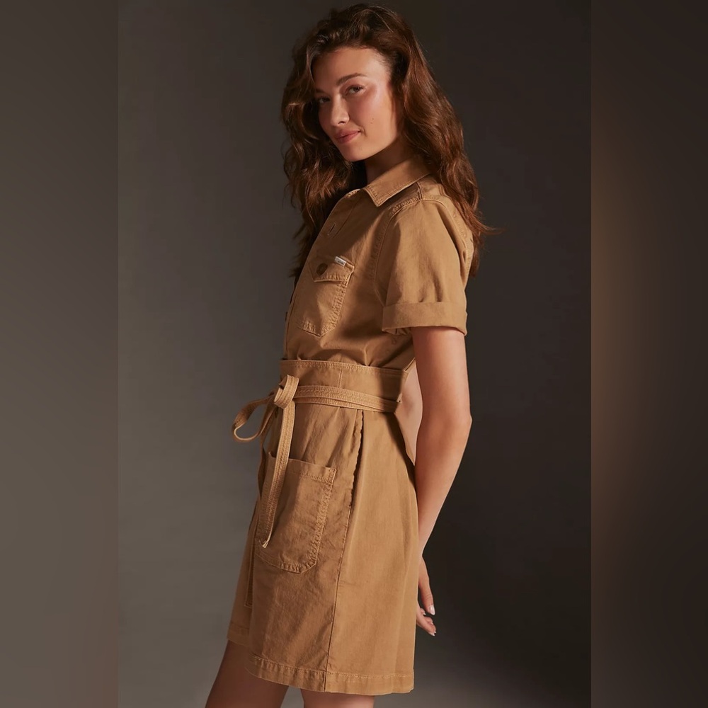 MOTHER The Wrapped Up Mini
Dress In Tan🔥 - Picture 7 of 17